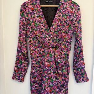 Zara Dress in Pink, Green & Purple
